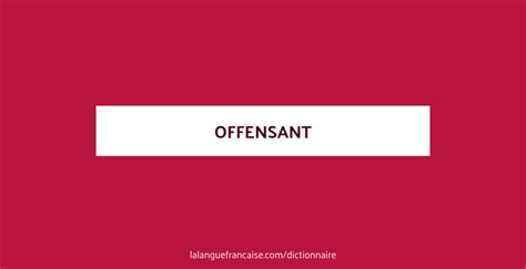 offensant synonyme